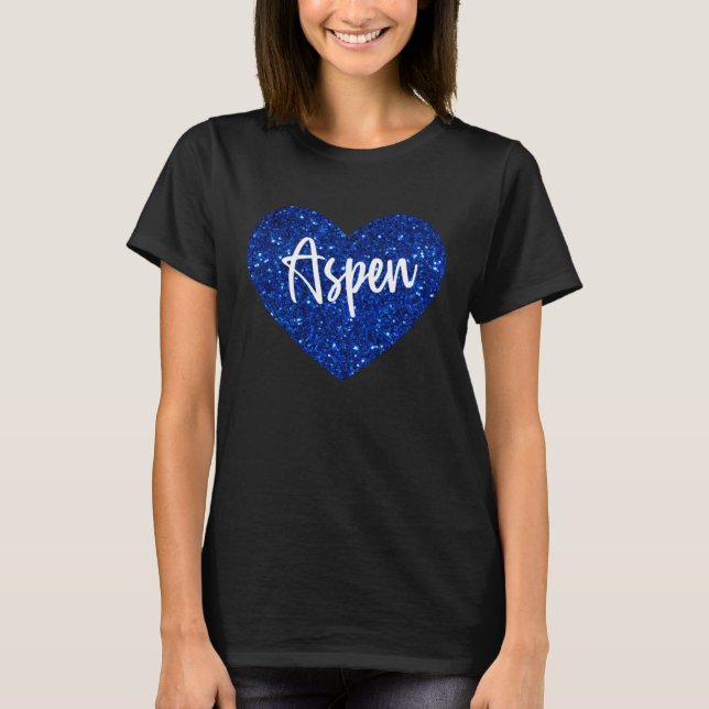 Camiseta I Love Aspen Colorado Cute Heart (Frente)