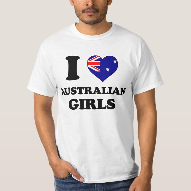 Camiseta I love Australian Girls (Frente)