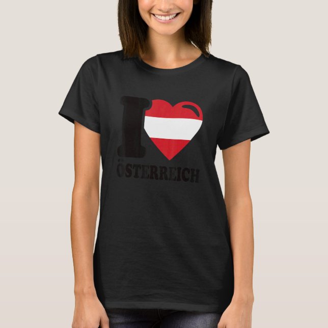 Camiseta I Love Austria Homeland Austrian Flag 4 (Frente)