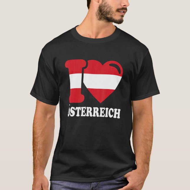Camiseta I Love Austria Homeland Austrian Flag 6 (Frente)