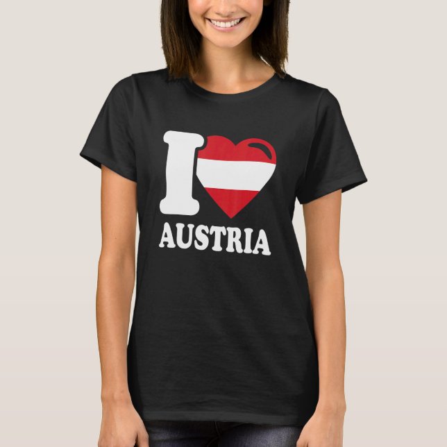 Camiseta I Love Austria Homeland Austrian Flag 7 (Frente)