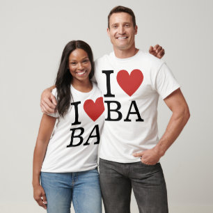 Camiseta I ❤️ Love BA (Funcionarios de análise de negócios)