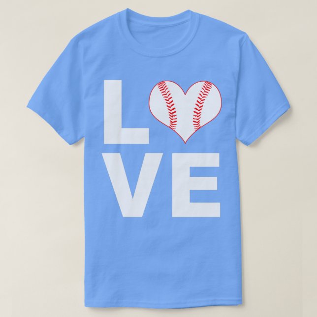 Camiseta I Love Baseball Sports Athlete Player Gift (Frente do Design)