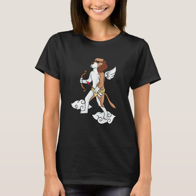 Camiseta I Love Beagles Cupid Beagle Dog  Heart Valentines  (Frente)