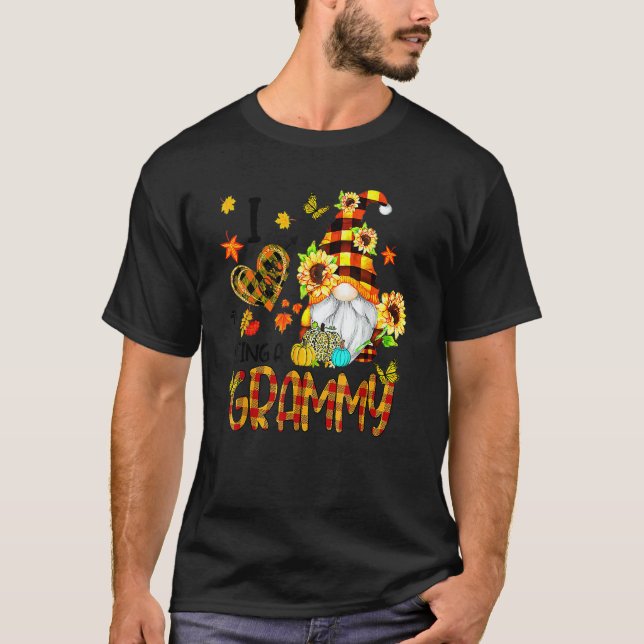 Camiseta I Love Being A Grammy Fall Gnome Autumn Thanksgivi (Frente)