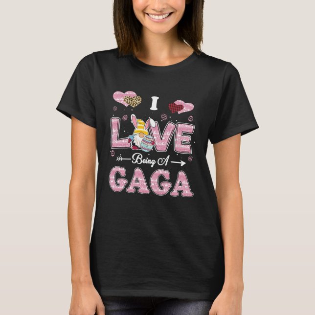 Camiseta I Love Being Gaga Easter Gnome Family Matching (Frente)