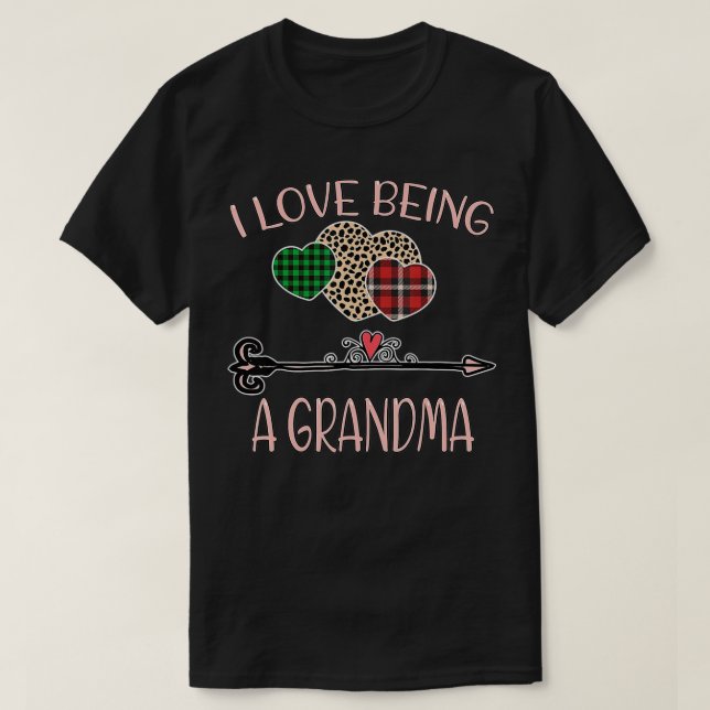 Camiseta I Love Being Grandma Heart Valentine's Day 2021 Re (Frente do Design)