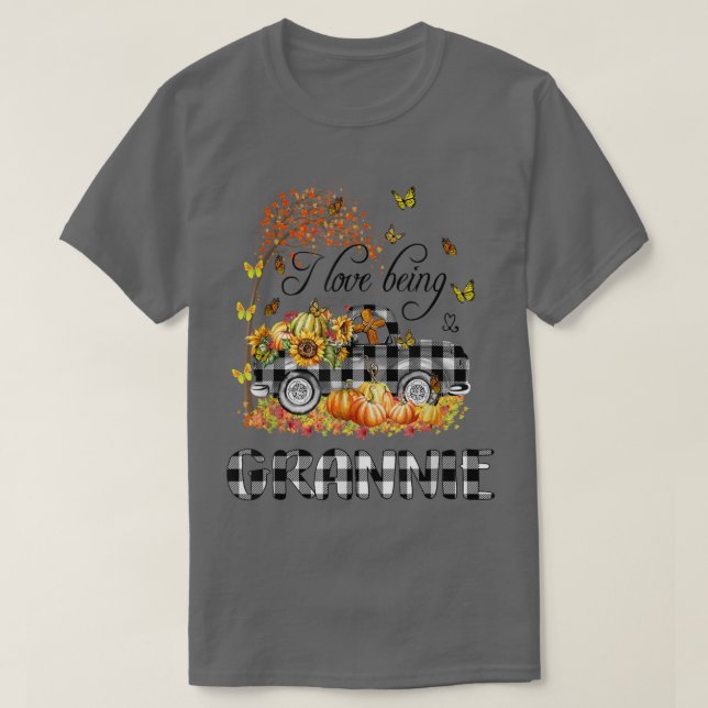 Camiseta I love being GRANNIELovely Truck Autumn  (Frente do Design)