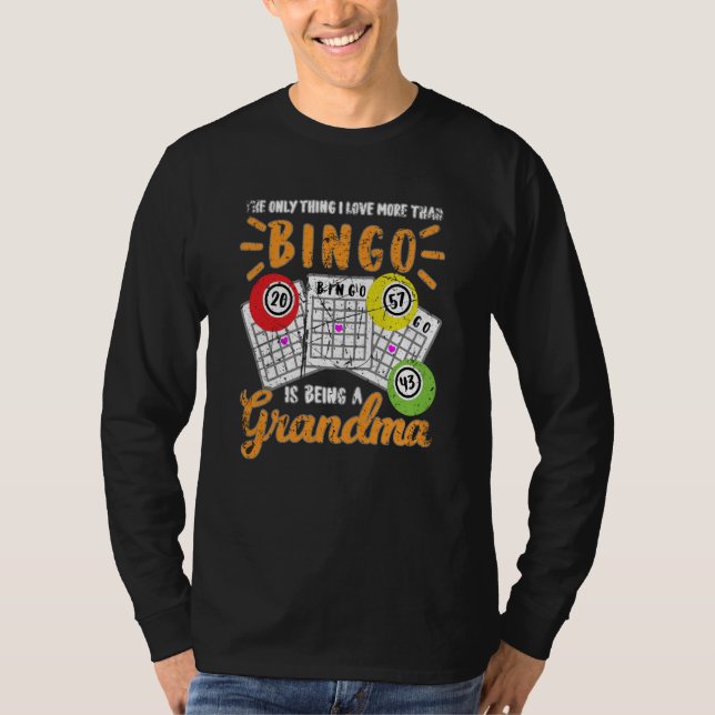 Camiseta I Love Bingo Game Grandma Grandmother (Frente)