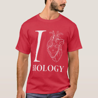 Camiseta I Love Biology I Heart Biology Funny Science frien
