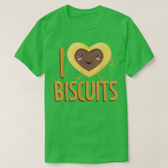 Camiseta I Love Biscuits Baking Biscuits T-Shirt (Frente do Design)