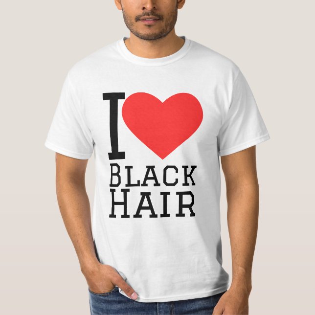 Camiseta I love black hair (Frente)