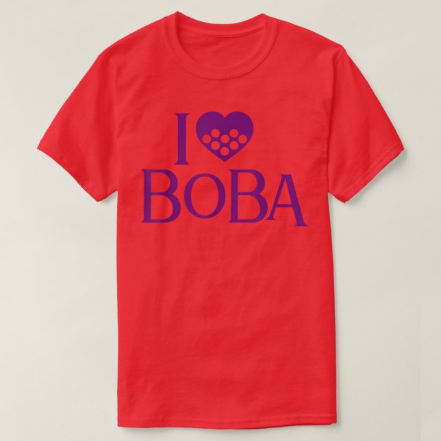 Camiseta I Love Boba Tea Bubble Tea Drinkers Funny Cute Bob (Frente do Design)