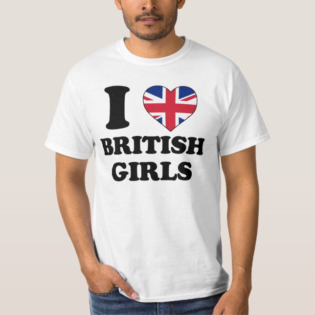Camiseta I love British Girls (Frente)