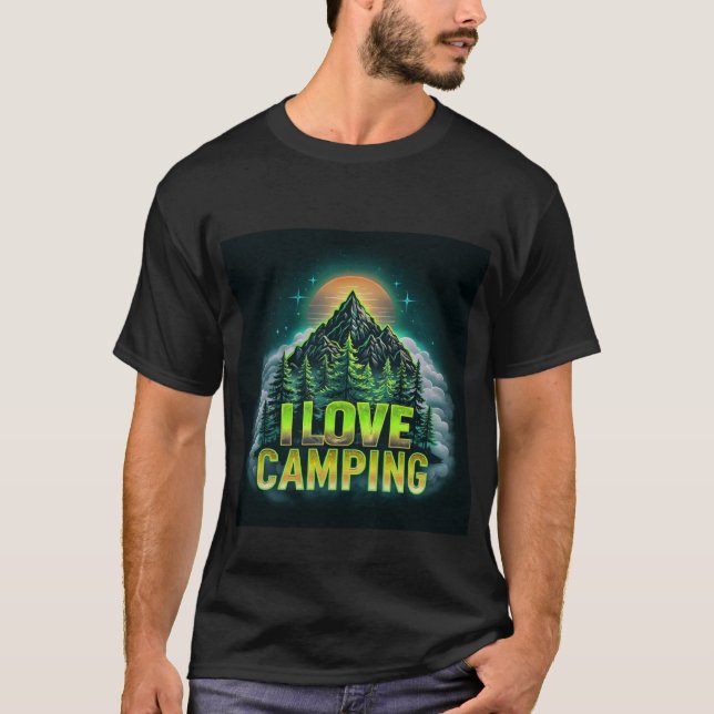 Camiseta I Love Camping T-Shirt – Outdoor Tee for Campers (Frente)