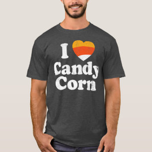 Camiseta I Love Candy Corn Funny Halloween Retro 80's 70's
