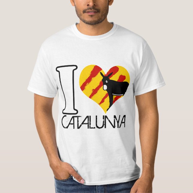 Camiseta I Love Catalunya - Tshirt white (Frente)