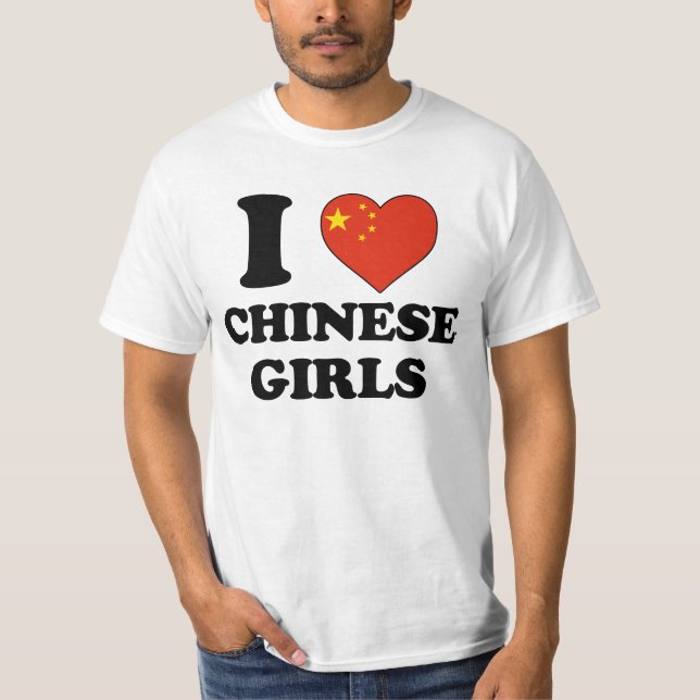 Camiseta I love Chinese Girls (Frente)