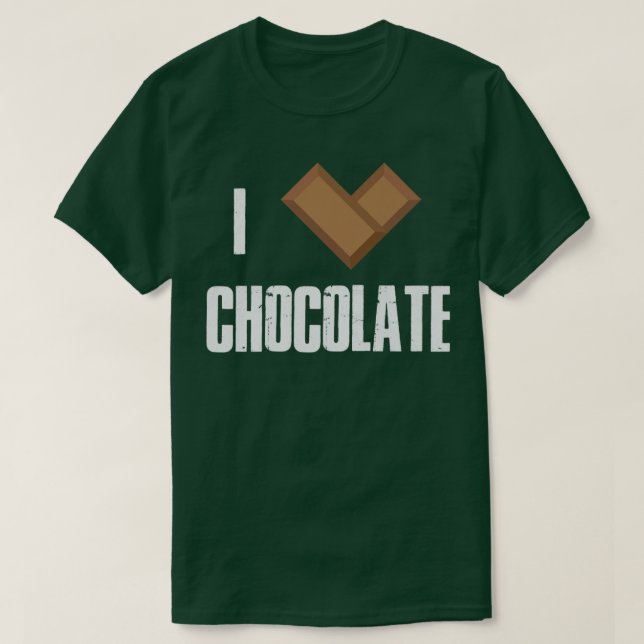Camiseta I Love Chocolate Bars Bar Cocoa Milk Baking  (Frente do Design)