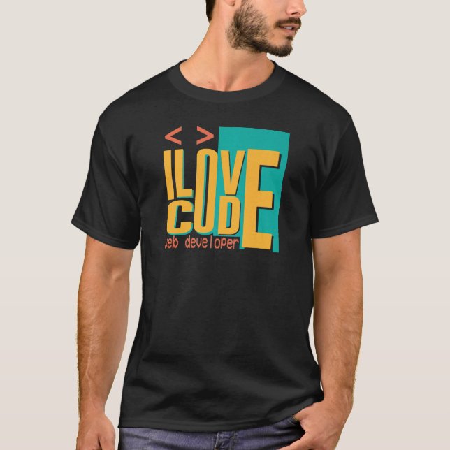Camiseta I Love Code Web Developer Cotes 1 (Frente)