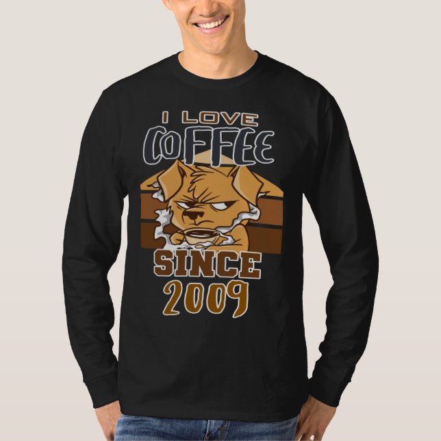 Camiseta I love coffee since 2009 (Frente)