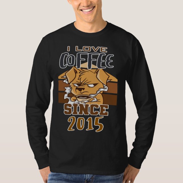 Camiseta I love coffee since 2015 (Frente)