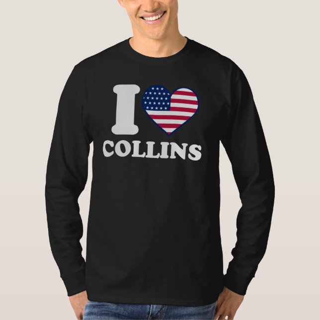 Camiseta I love Collins I heart Collins (Frente)