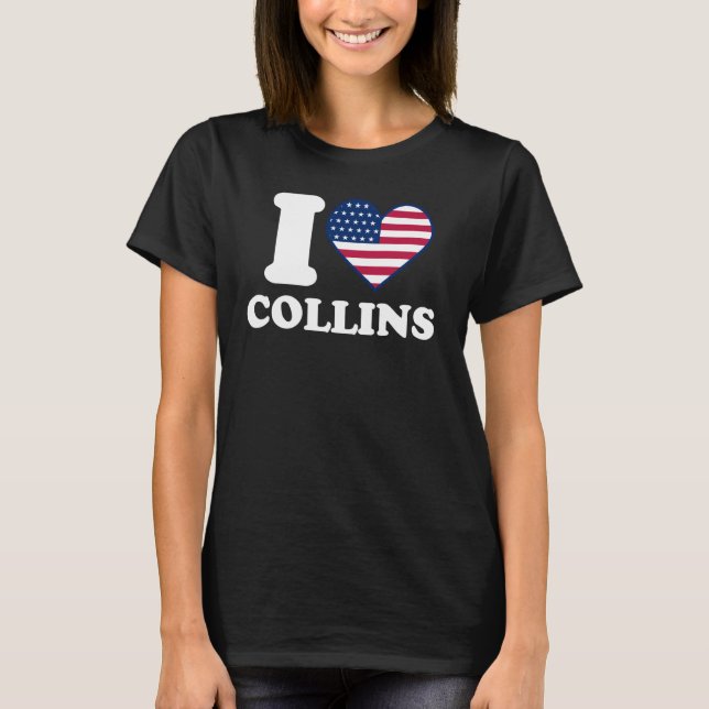 Camiseta I love Collins I heart Collins (Frente)