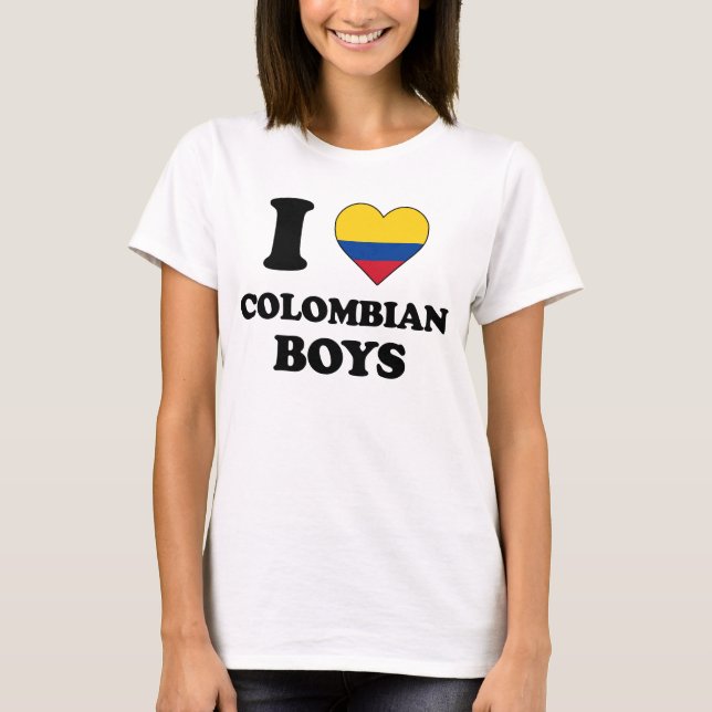 Camiseta I love Colombian Boys (Frente)