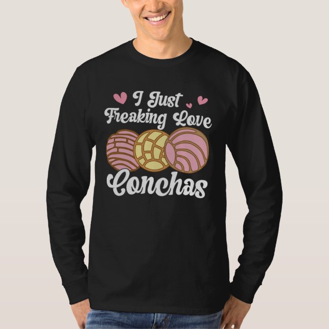 Camiseta I Love Conchas Pan Dulce Latina Mexican Mujer Conc (Frente)