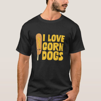 Camiseta I Love Corndogs Funny Sausage Food Lover Cool Humo