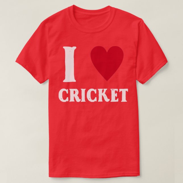Camiseta I Love Cricket7  (Frente do Design)