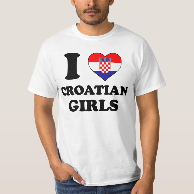 Camiseta I love Croatian Girls (Frente)