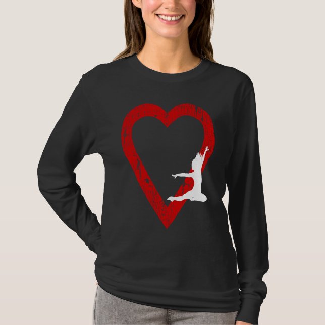 Camiseta I Love Dance Valentine's Day for Girls and Dance T (Frente)