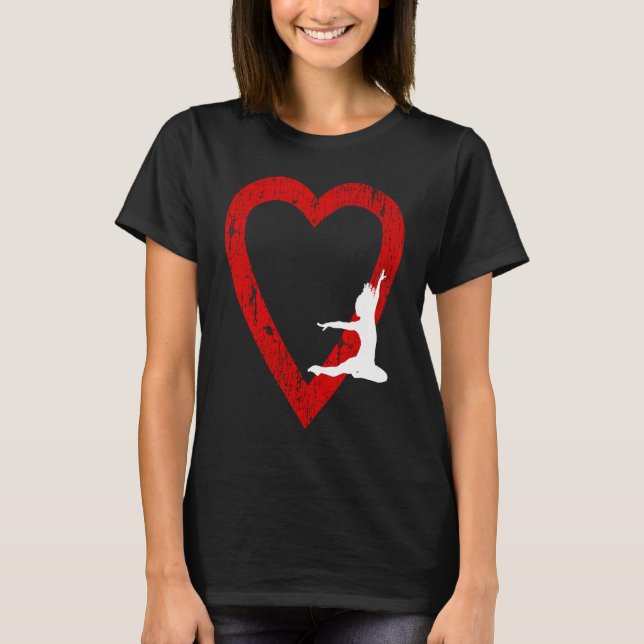Camiseta I Love Dance Valentine's Day for Girls and Dance T (Frente)