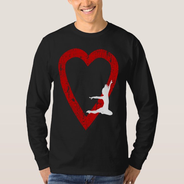 Camiseta I Love Dance Valentine's Day for Girls and Dance T (Frente)