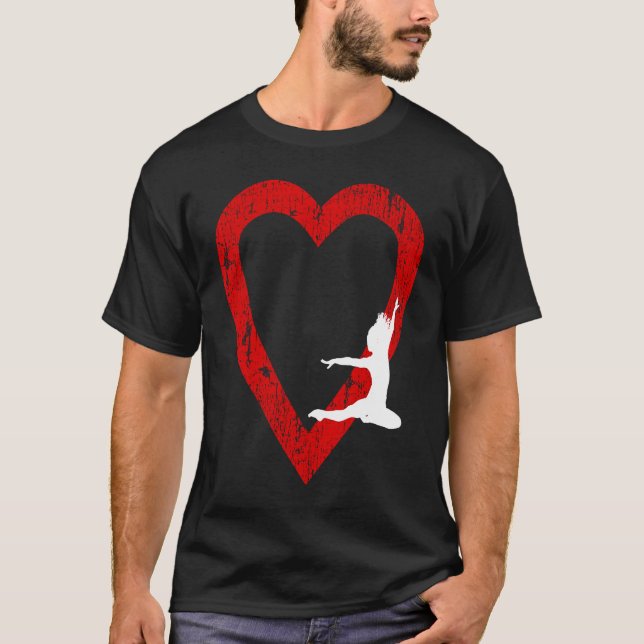 Camiseta I Love Dance Valentine's Day for Girls and Dance T (Frente)