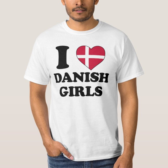 Camiseta I love Danish Girls (Frente)