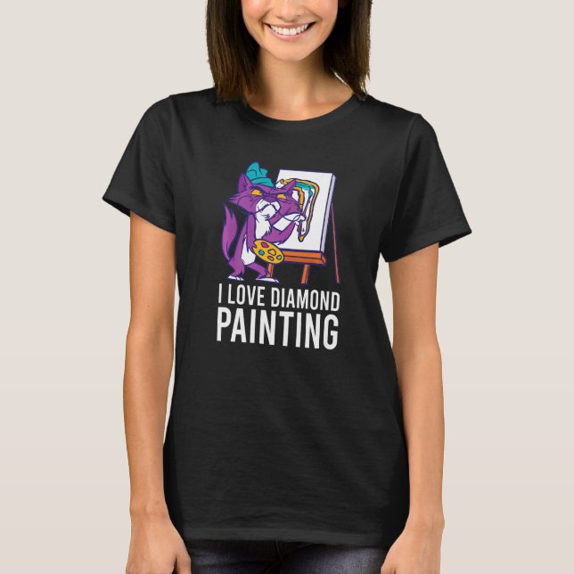 Camiseta I Love Diamond Painting Painter Artist Brush Artwo (Frente)