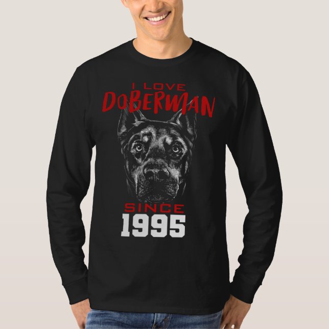 Camiseta I love doberman since 1995 (Frente)