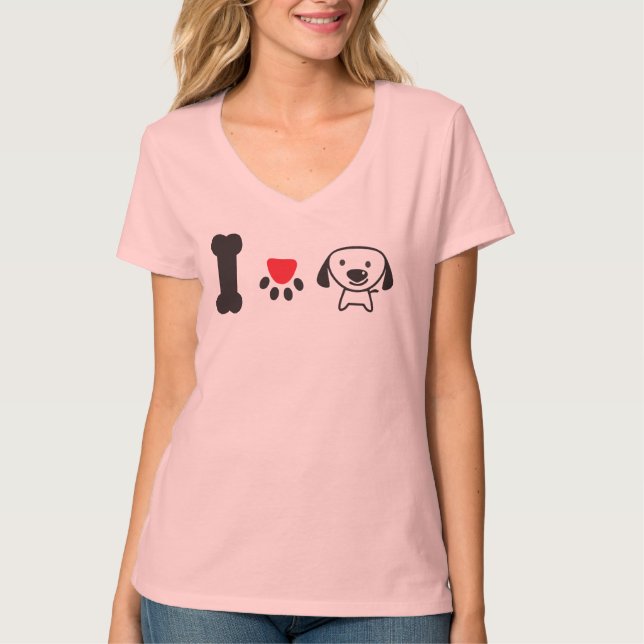 CAMISETA I LOVE DOG (Frente)