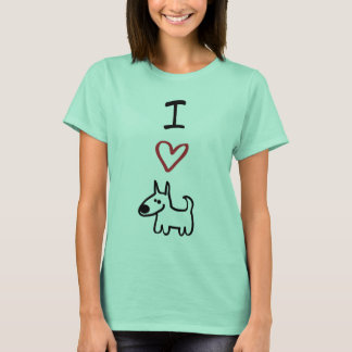 Camiseta "I Love Dogs" Ringer Tee