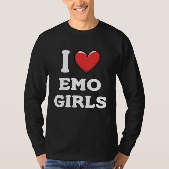 Camiseta I Love Emo Girls (Frente)