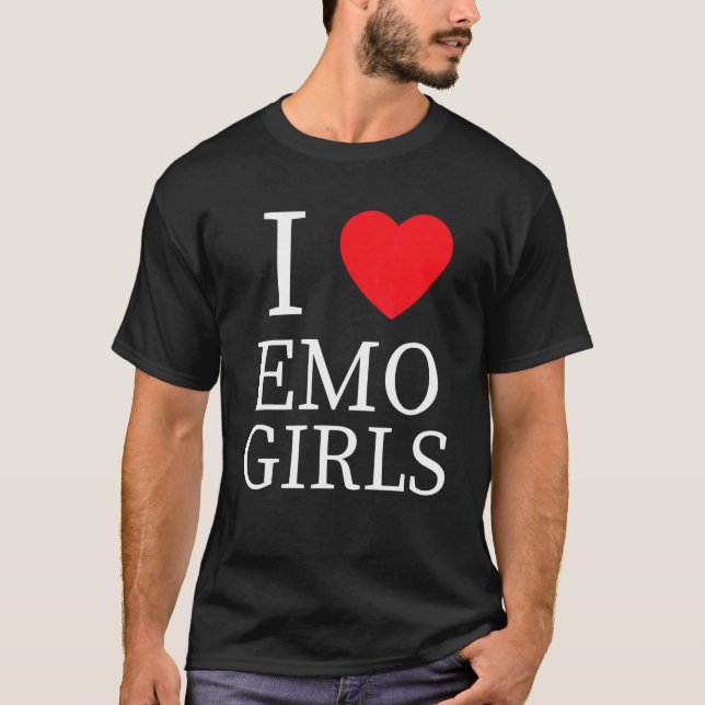 Camiseta I Love Emo Girls I Heart Emo Girls 4 (Frente)