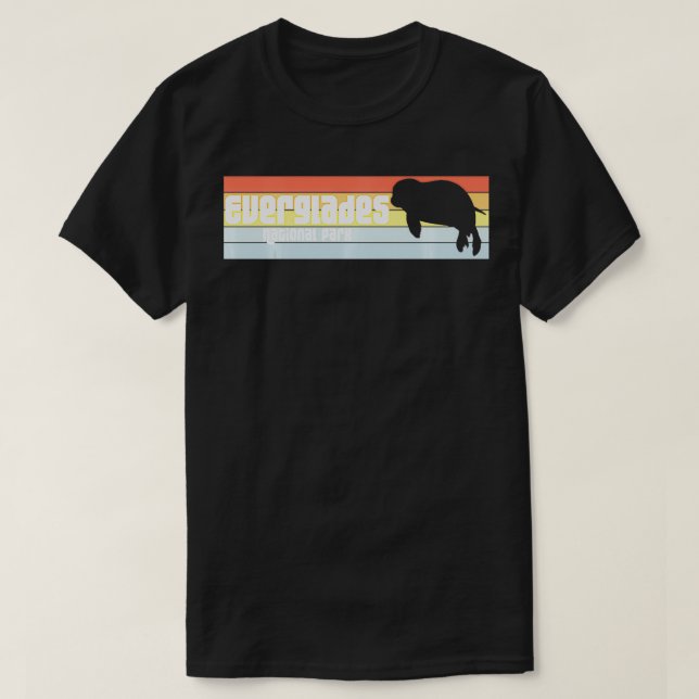 Camiseta I Love Everglades National Park Florida FL Manatee (Frente do Design)