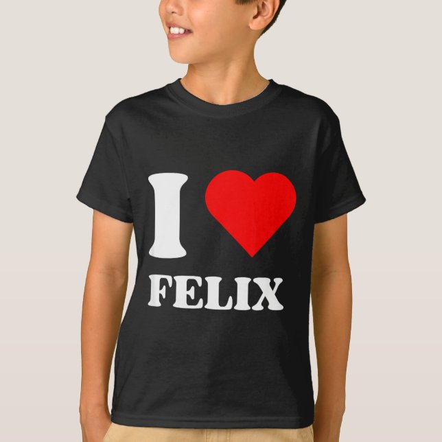 Camiseta I Love Felix I Heart Felix Name Y2k Valentines Day (Frente)