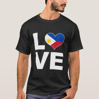 Camiseta I Love Filipinas - Heart Flag Filipinas