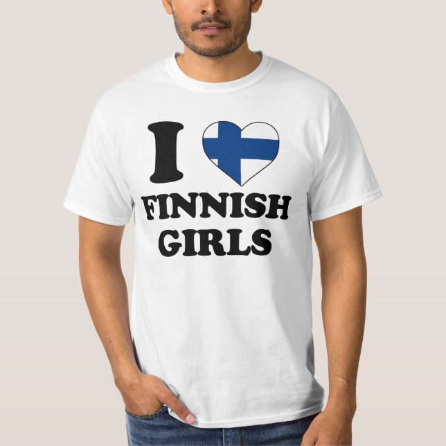 Camiseta I love Finnish Girls (Frente)