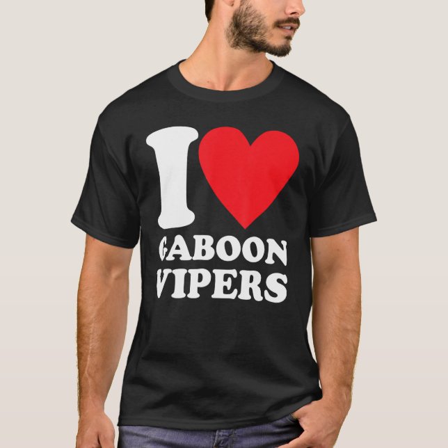 Camiseta I Love Gaboon Vipers Retro (Frente)