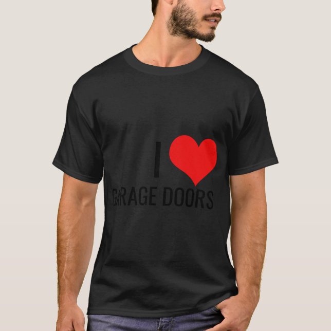 Camiseta I Love Garage Doors Red Heart Christmas Gift Nk To (Frente)